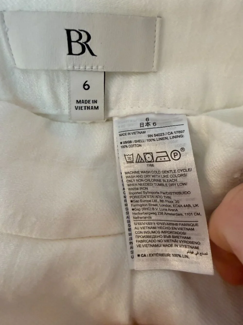 Banana Republic White Linen Wide Leg Palazzo Pants